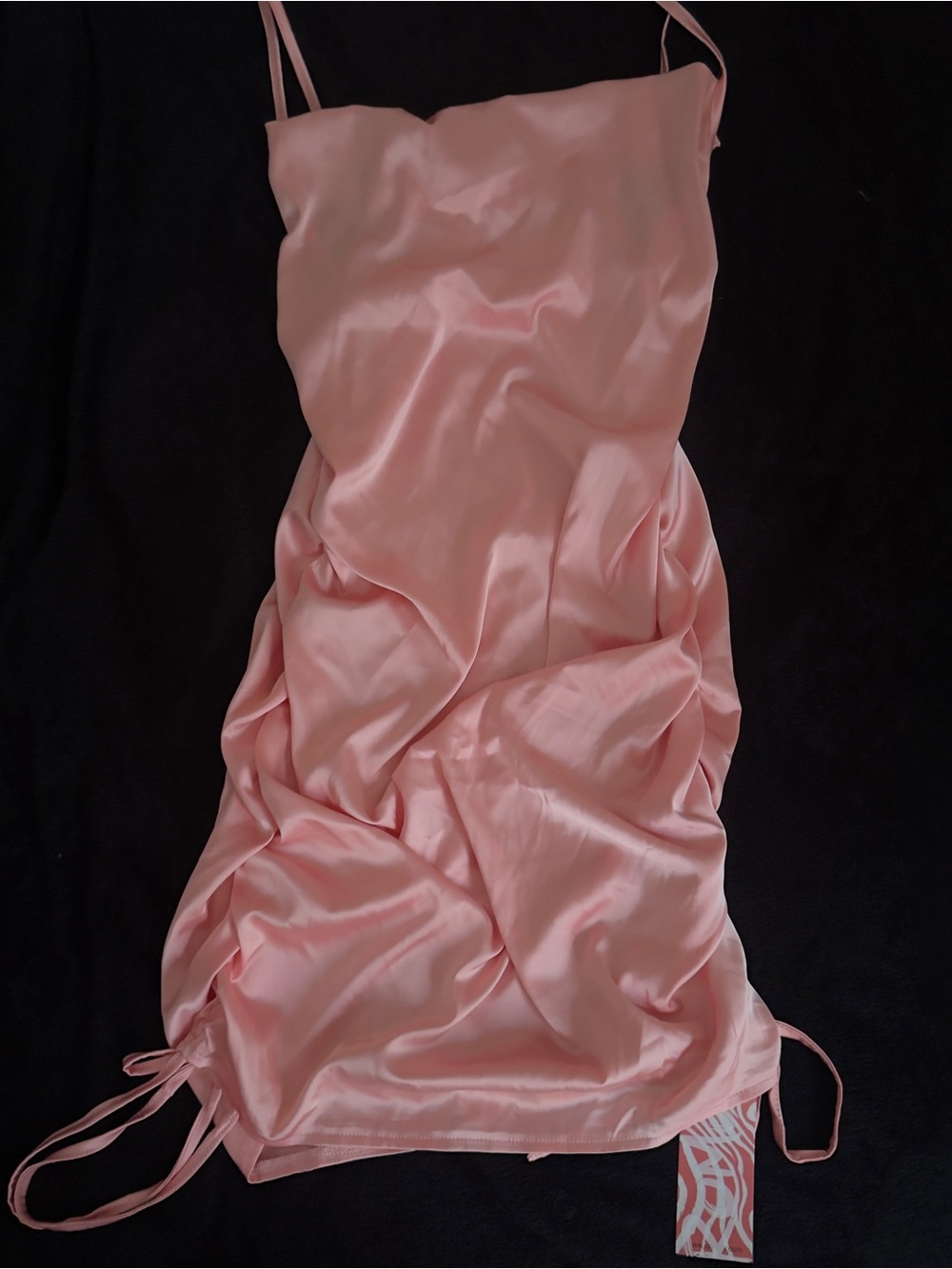 ROMWE Satin Pink Slip Dress with Adjustable Straps
